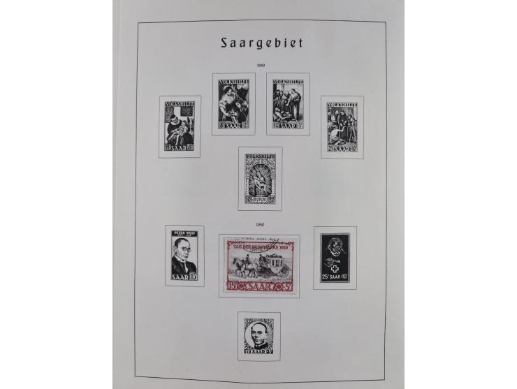 1945/72, meist ungebrauchte und gestempelte Sammlung Zonen ink. Saar, Bund mit gestempelten Heuss-Zusammendrucken, Berlin mit
