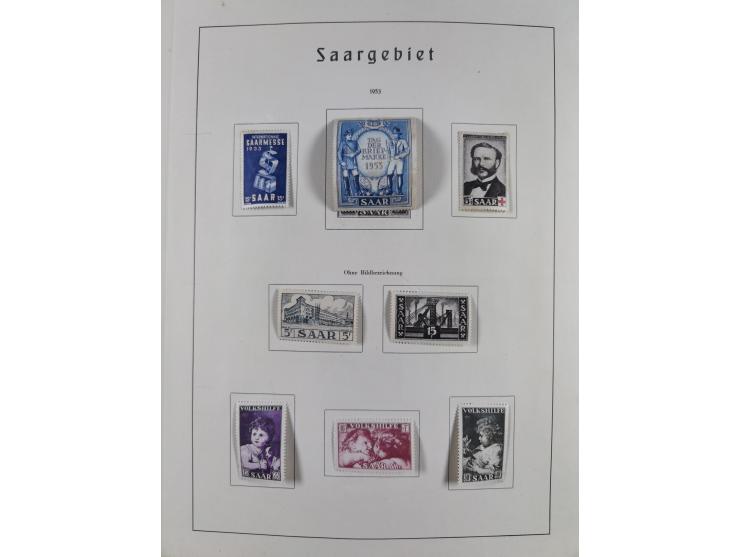 1945/72, meist ungebrauchte und gestempelte Sammlung Zonen ink. Saar, Bund mit gestempelten Heuss-Zusammendrucken, Berlin mit