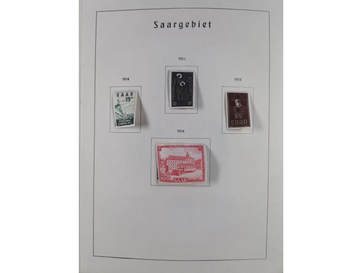 1945/72, meist ungebrauchte und gestempelte Sammlung Zonen ink. Saar, Bund mit gestempelten Heuss-Zusammendrucken, Berlin mit