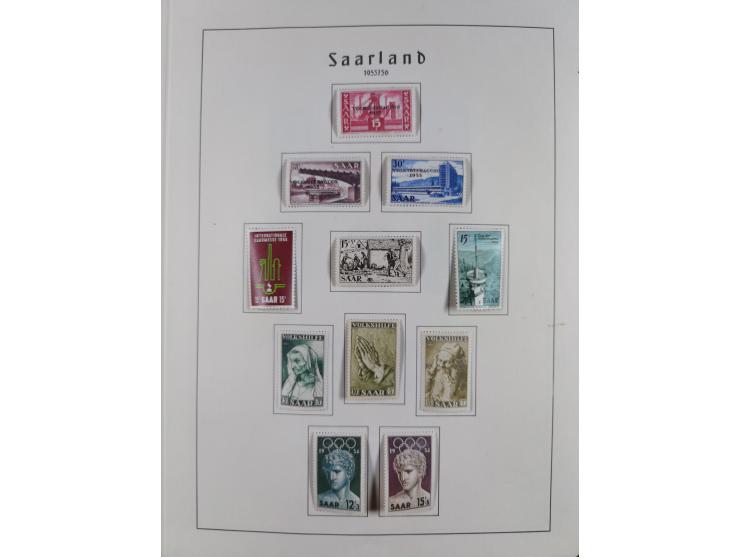 1945/72, meist ungebrauchte und gestempelte Sammlung Zonen ink. Saar, Bund mit gestempelten Heuss-Zusammendrucken, Berlin mit