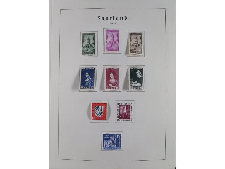 1945/72, meist ungebrauchte und gestempelte Sammlung Zonen ink. Saar, Bund mit gestempelten Heuss-Zusammendrucken, Berlin mit