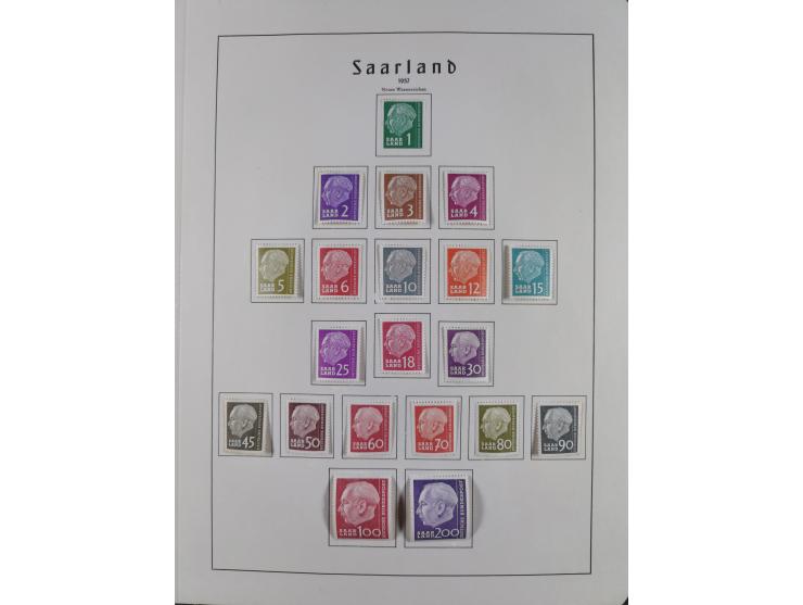 1945/72, meist ungebrauchte und gestempelte Sammlung Zonen ink. Saar, Bund mit gestempelten Heuss-Zusammendrucken, Berlin mit