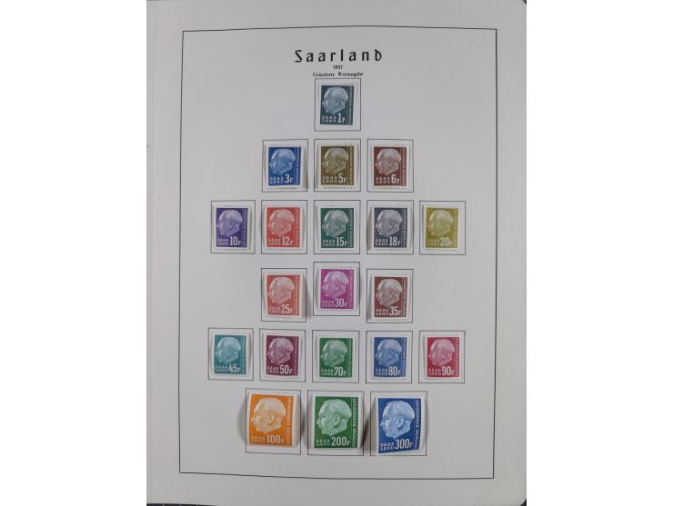 1945/72, meist ungebrauchte und gestempelte Sammlung Zonen ink. Saar, Bund mit gestempelten Heuss-Zusammendrucken, Berlin mit