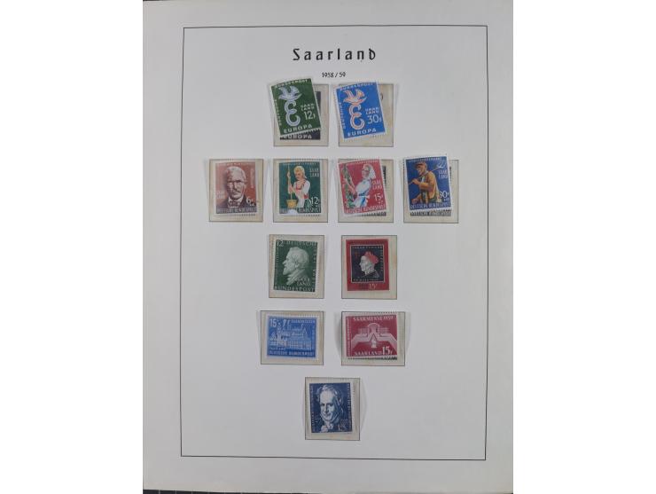 1945/72, meist ungebrauchte und gestempelte Sammlung Zonen ink. Saar, Bund mit gestempelten Heuss-Zusammendrucken, Berlin mit