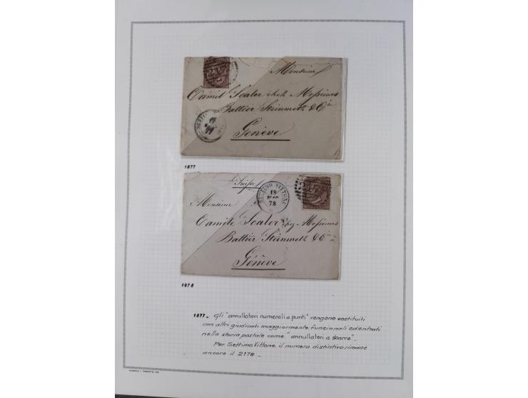 SARDINIEN: 1772/1960, Ausstellungssammlung “Die Stempel der Berggemeinschaft Bassa Dora Baltea” mit über 100 Briefen und Doku