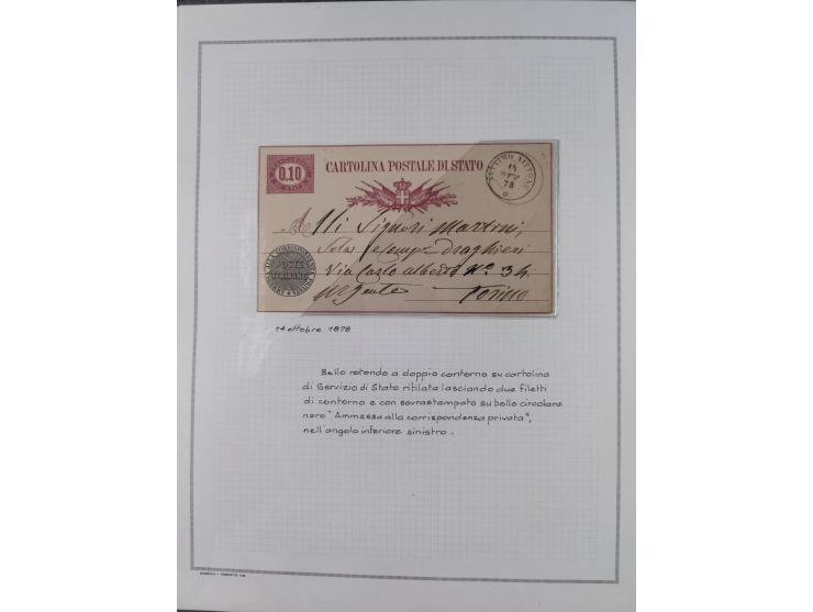 SARDINIEN: 1772/1960, Ausstellungssammlung “Die Stempel der Berggemeinschaft Bassa Dora Baltea” mit über 100 Briefen und Doku