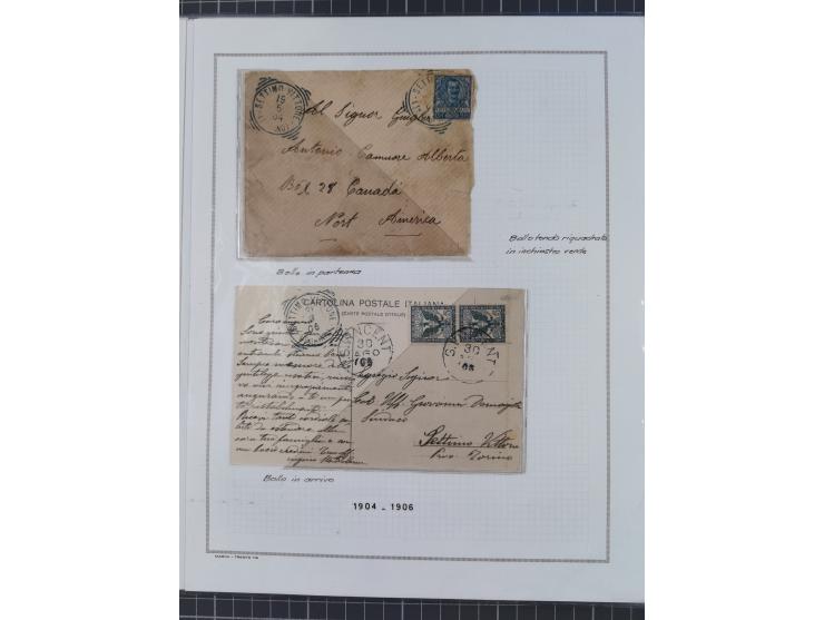 SARDINIEN: 1772/1960, Ausstellungssammlung “Die Stempel der Berggemeinschaft Bassa Dora Baltea” mit über 100 Briefen und Doku