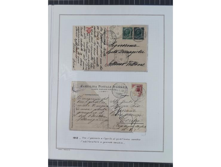 SARDINIEN: 1772/1960, Ausstellungssammlung “Die Stempel der Berggemeinschaft Bassa Dora Baltea” mit über 100 Briefen und Doku