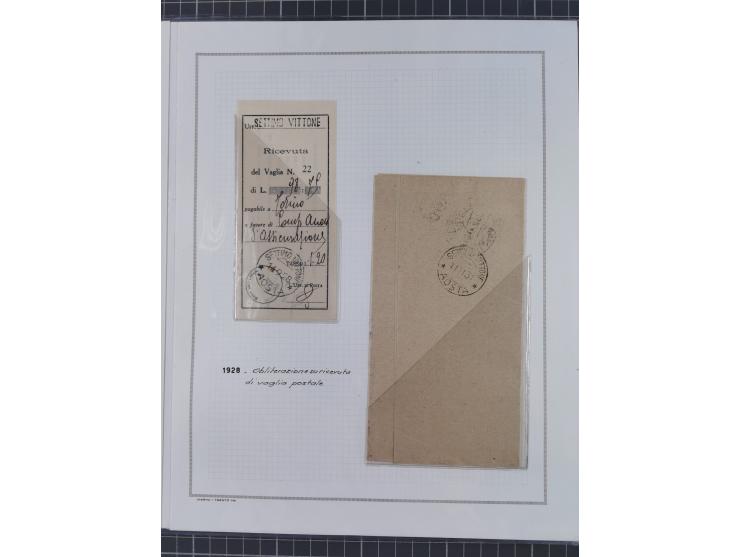 SARDINIEN: 1772/1960, Ausstellungssammlung “Die Stempel der Berggemeinschaft Bassa Dora Baltea” mit über 100 Briefen und Doku