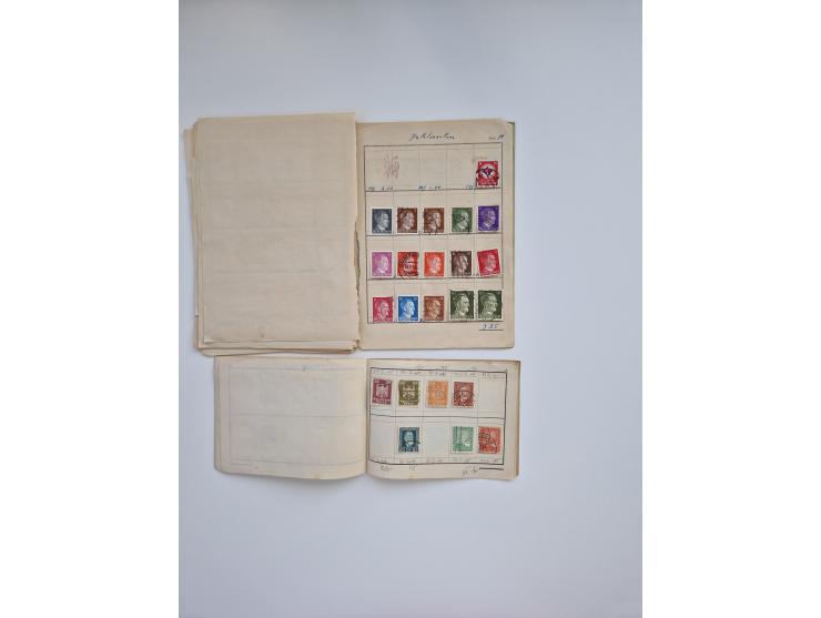 1850/1960(ca.), interessante ungebrauchte/postfrische und gestempelte Partie mit einigen Briefen, dabei Schaubek-Album ab Alt