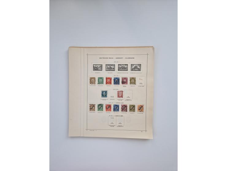 1850/1960(ca.), interessante ungebrauchte/postfrische und gestempelte Partie mit einigen Briefen, dabei Schaubek-Album ab Alt