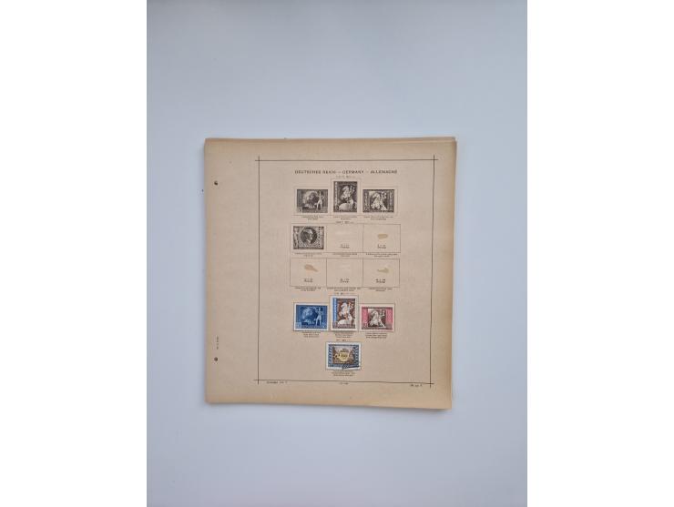 1850/1960(ca.), interessante ungebrauchte/postfrische und gestempelte Partie mit einigen Briefen, dabei Schaubek-Album ab Alt