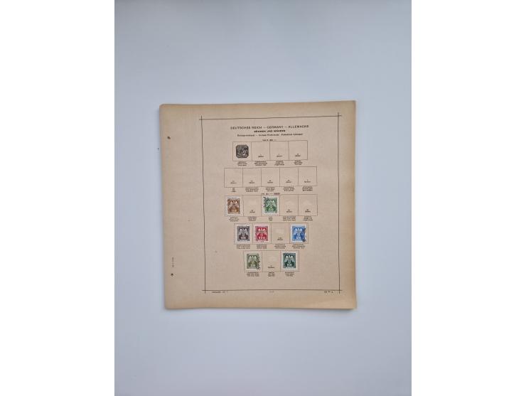 1850/1960(ca.), interessante ungebrauchte/postfrische und gestempelte Partie mit einigen Briefen, dabei Schaubek-Album ab Alt