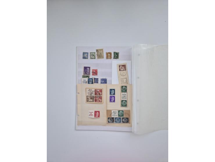 1850/1960(ca.), interessante ungebrauchte/postfrische und gestempelte Partie mit einigen Briefen, dabei Schaubek-Album ab Alt