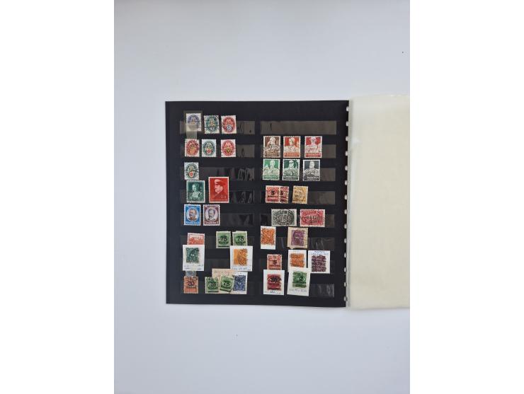 1850/1960(ca.), interessante ungebrauchte/postfrische und gestempelte Partie mit einigen Briefen, dabei Schaubek-Album ab Alt