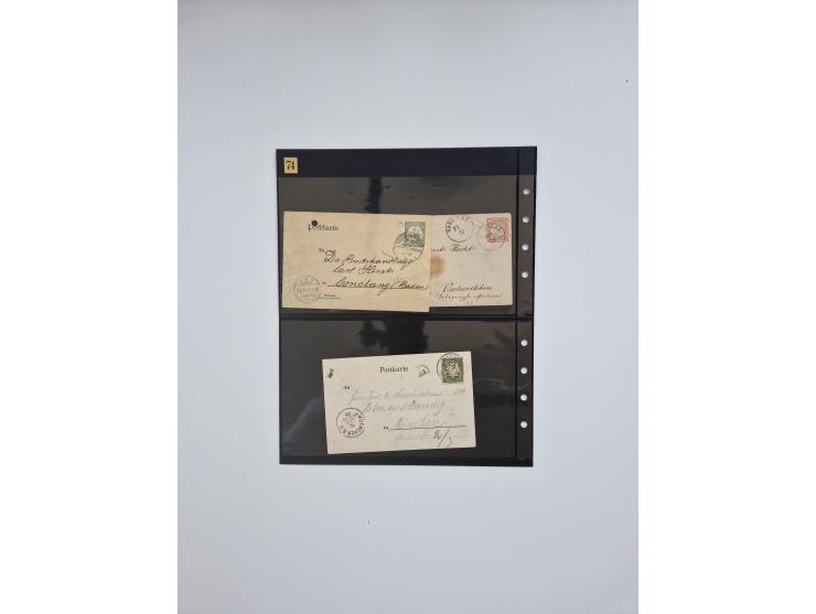 1850/1960(ca.), interessante ungebrauchte/postfrische und gestempelte Partie mit einigen Briefen, dabei Schaubek-Album ab Alt