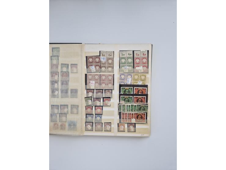 1850/1960(ca.), interessante ungebrauchte/postfrische und gestempelte Partie mit einigen Briefen, dabei Schaubek-Album ab Alt