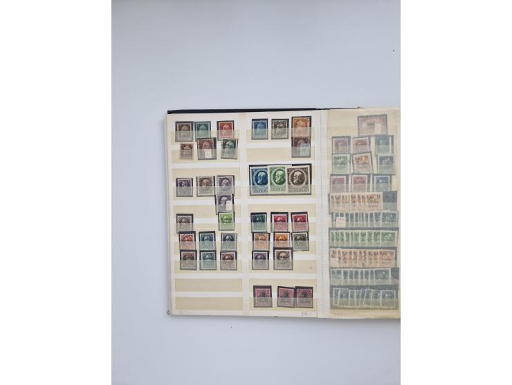 1850/1960(ca.), interessante ungebrauchte/postfrische und gestempelte Partie mit einigen Briefen, dabei Schaubek-Album ab Alt