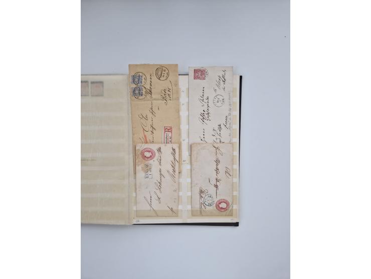 1850/1960(ca.), interessante ungebrauchte/postfrische und gestempelte Partie mit einigen Briefen, dabei Schaubek-Album ab Alt