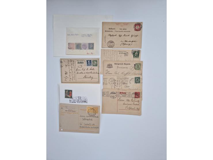 1850/1960(ca.), interessante ungebrauchte/postfrische und gestempelte Partie mit einigen Briefen, dabei Schaubek-Album ab Alt