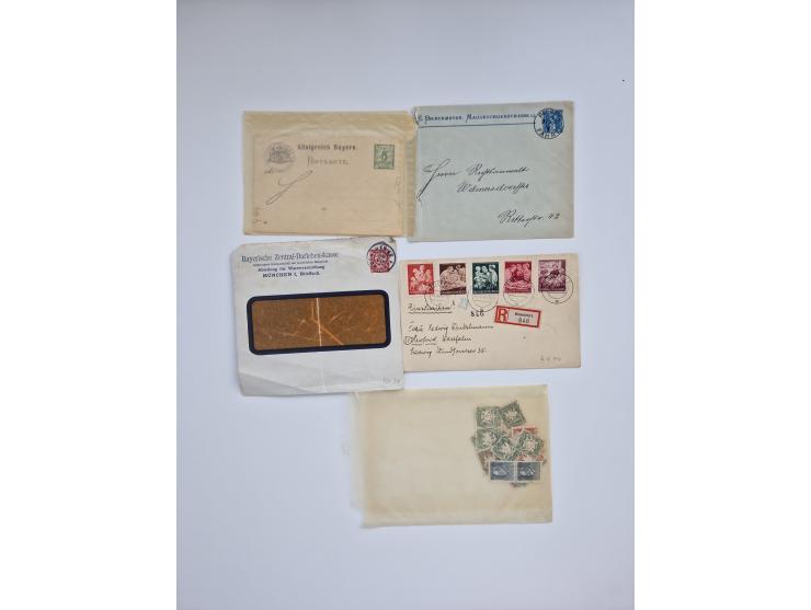 1850/1960(ca.), interessante ungebrauchte/postfrische und gestempelte Partie mit einigen Briefen, dabei Schaubek-Album ab Alt