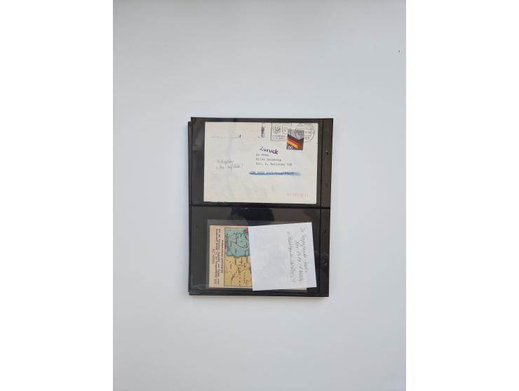 1850/1960(ca.), interessante ungebrauchte/postfrische und gestempelte Partie mit einigen Briefen, dabei Schaubek-Album ab Alt