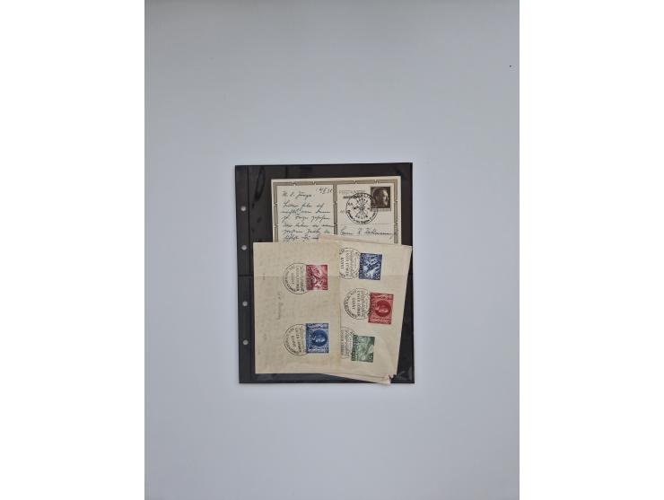 1850/1960(ca.), interessante ungebrauchte/postfrische und gestempelte Partie mit einigen Briefen, dabei Schaubek-Album ab Alt