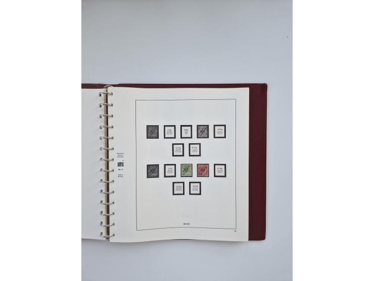 1850/1960(ca.), interessante ungebrauchte/postfrische und gestempelte Partie mit einigen Briefen, dabei Schaubek-Album ab Alt