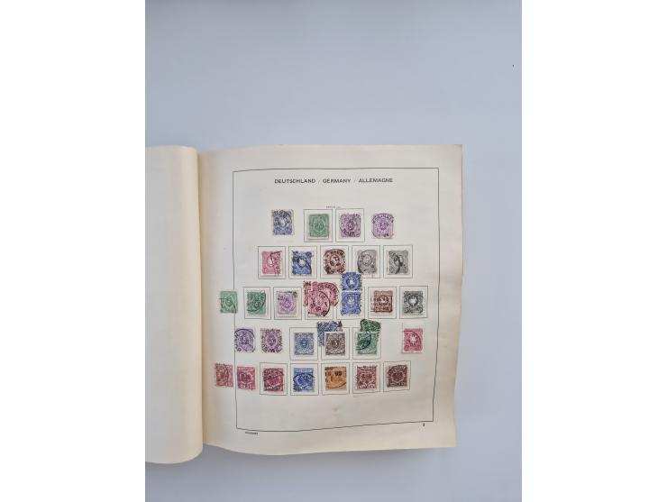 1850/1960(ca.), interessante ungebrauchte/postfrische und gestempelte Partie mit einigen Briefen, dabei Schaubek-Album ab Alt