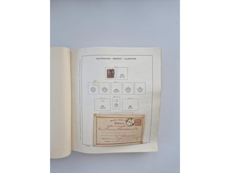 1850/1960(ca.), interessante ungebrauchte/postfrische und gestempelte Partie mit einigen Briefen, dabei Schaubek-Album ab Alt
