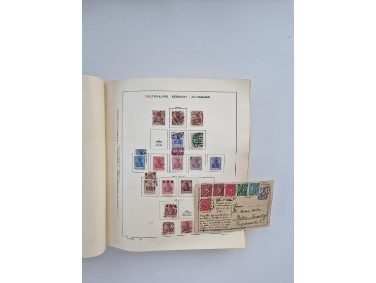 1850/1960(ca.), interessante ungebrauchte/postfrische und gestempelte Partie mit einigen Briefen, dabei Schaubek-Album ab Alt