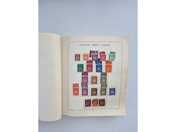 1850/1960(ca.), interessante ungebrauchte/postfrische und gestempelte Partie mit einigen Briefen, dabei Schaubek-Album ab Alt