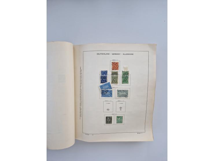 1850/1960(ca.), interessante ungebrauchte/postfrische und gestempelte Partie mit einigen Briefen, dabei Schaubek-Album ab Alt