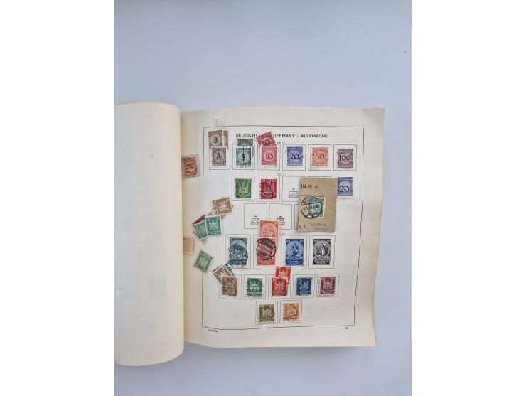 1850/1960(ca.), interessante ungebrauchte/postfrische und gestempelte Partie mit einigen Briefen, dabei Schaubek-Album ab Alt