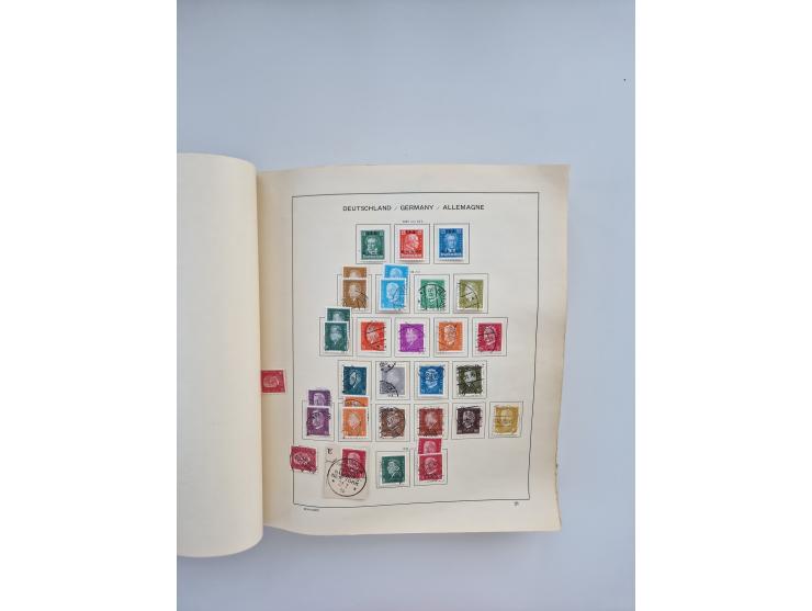 1850/1960(ca.), interessante ungebrauchte/postfrische und gestempelte Partie mit einigen Briefen, dabei Schaubek-Album ab Alt