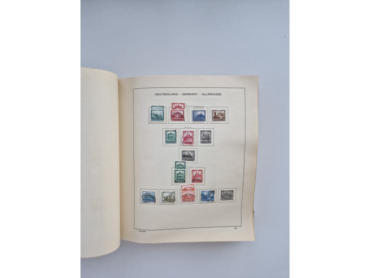 1850/1960(ca.), interessante ungebrauchte/postfrische und gestempelte Partie mit einigen Briefen, dabei Schaubek-Album ab Alt