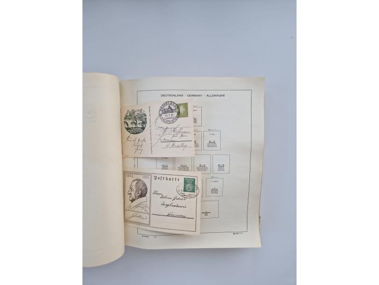 1850/1960(ca.), interessante ungebrauchte/postfrische und gestempelte Partie mit einigen Briefen, dabei Schaubek-Album ab Alt