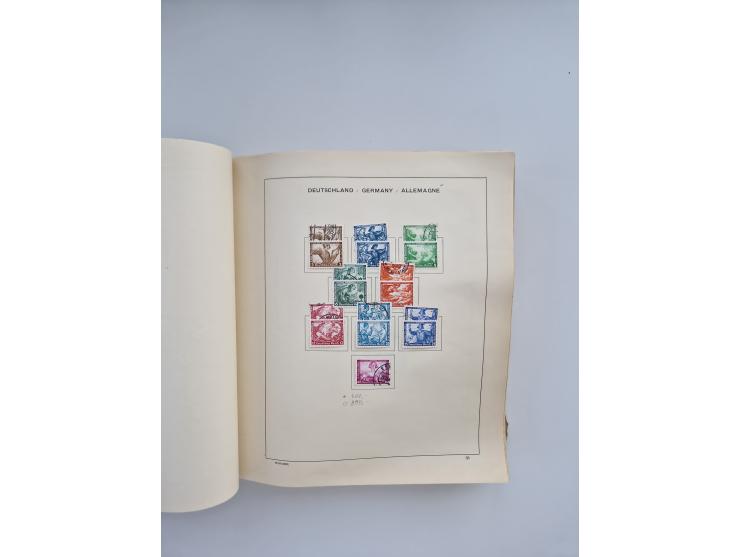 1850/1960(ca.), interessante ungebrauchte/postfrische und gestempelte Partie mit einigen Briefen, dabei Schaubek-Album ab Alt