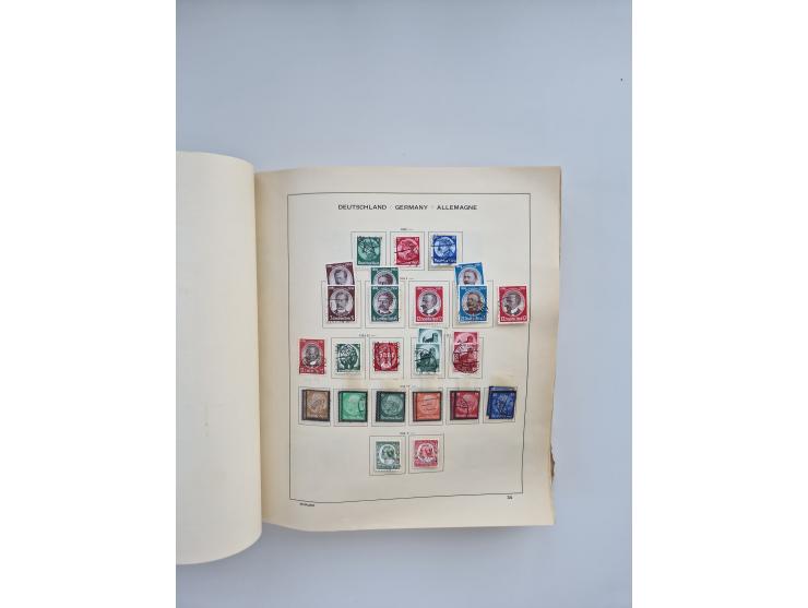 1850/1960(ca.), interessante ungebrauchte/postfrische und gestempelte Partie mit einigen Briefen, dabei Schaubek-Album ab Alt