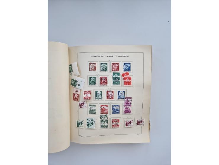 1850/1960(ca.), interessante ungebrauchte/postfrische und gestempelte Partie mit einigen Briefen, dabei Schaubek-Album ab Alt