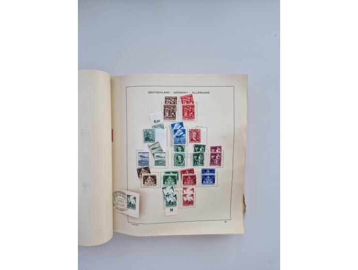 1850/1960(ca.), interessante ungebrauchte/postfrische und gestempelte Partie mit einigen Briefen, dabei Schaubek-Album ab Alt