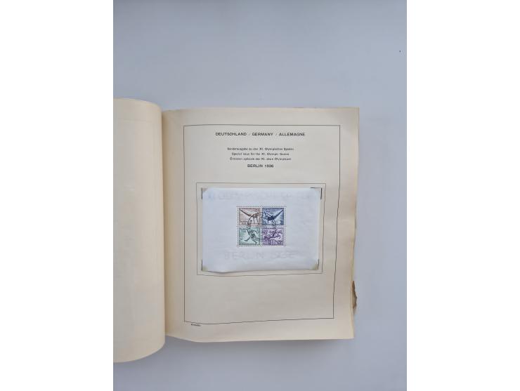 1850/1960(ca.), interessante ungebrauchte/postfrische und gestempelte Partie mit einigen Briefen, dabei Schaubek-Album ab Alt