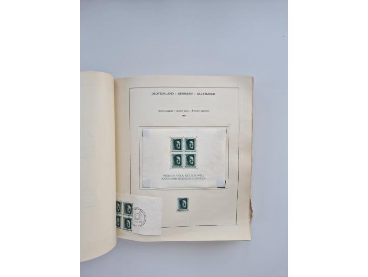 1850/1960(ca.), interessante ungebrauchte/postfrische und gestempelte Partie mit einigen Briefen, dabei Schaubek-Album ab Alt