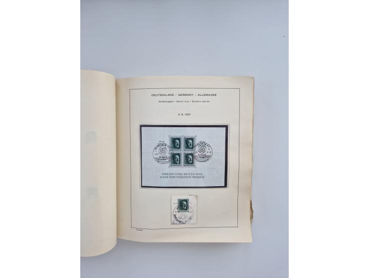 1850/1960(ca.), interessante ungebrauchte/postfrische und gestempelte Partie mit einigen Briefen, dabei Schaubek-Album ab Alt