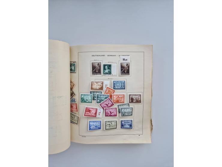 1850/1960(ca.), interessante ungebrauchte/postfrische und gestempelte Partie mit einigen Briefen, dabei Schaubek-Album ab Alt