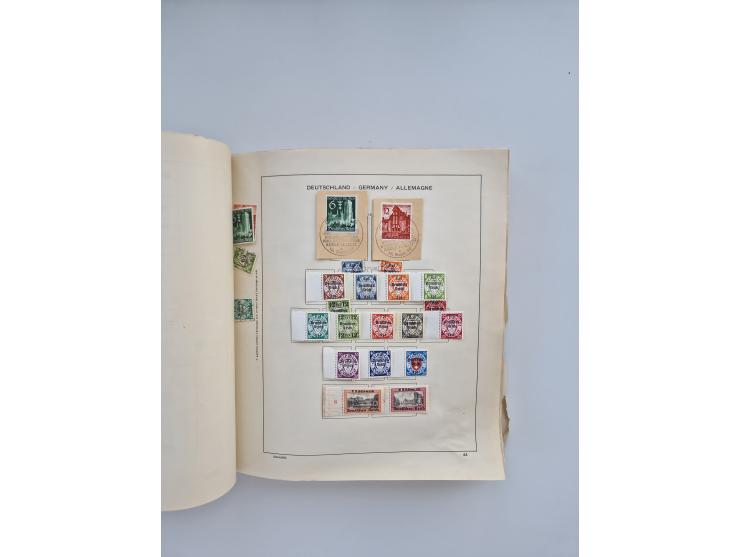 1850/1960(ca.), interessante ungebrauchte/postfrische und gestempelte Partie mit einigen Briefen, dabei Schaubek-Album ab Alt