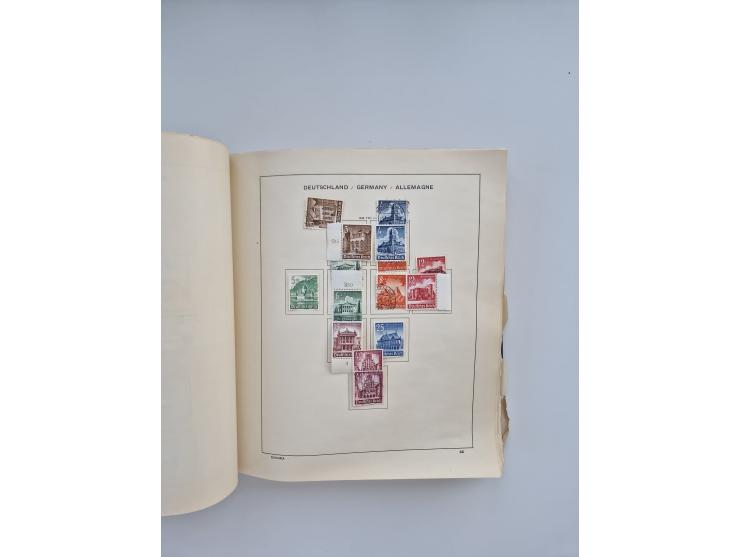 1850/1960(ca.), interessante ungebrauchte/postfrische und gestempelte Partie mit einigen Briefen, dabei Schaubek-Album ab Alt