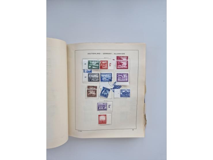 1850/1960(ca.), interessante ungebrauchte/postfrische und gestempelte Partie mit einigen Briefen, dabei Schaubek-Album ab Alt