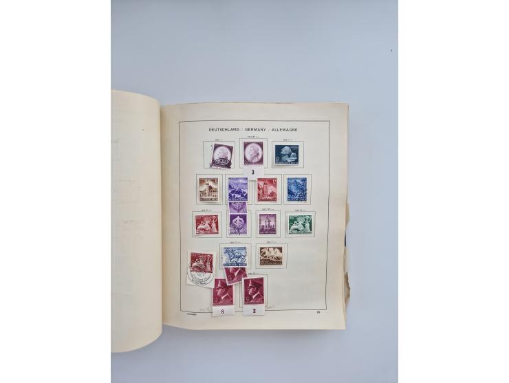 1850/1960(ca.), interessante ungebrauchte/postfrische und gestempelte Partie mit einigen Briefen, dabei Schaubek-Album ab Alt