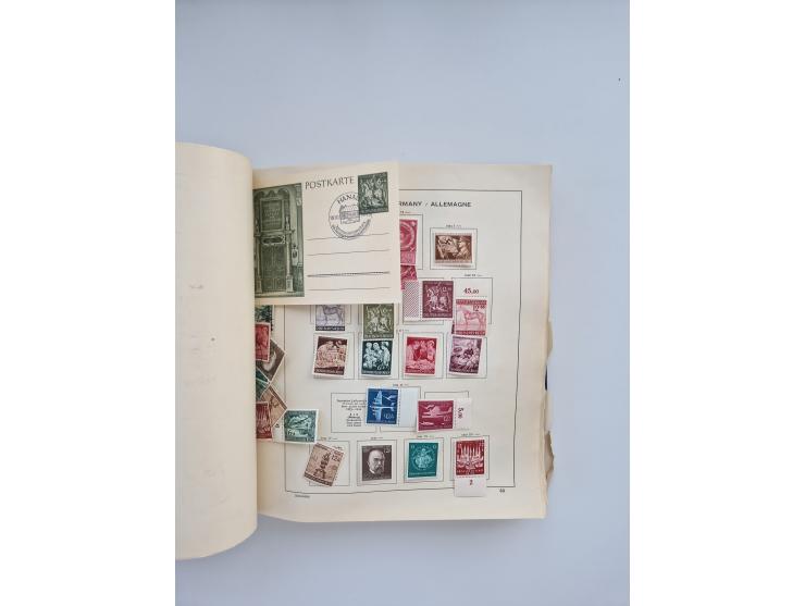 1850/1960(ca.), interessante ungebrauchte/postfrische und gestempelte Partie mit einigen Briefen, dabei Schaubek-Album ab Alt